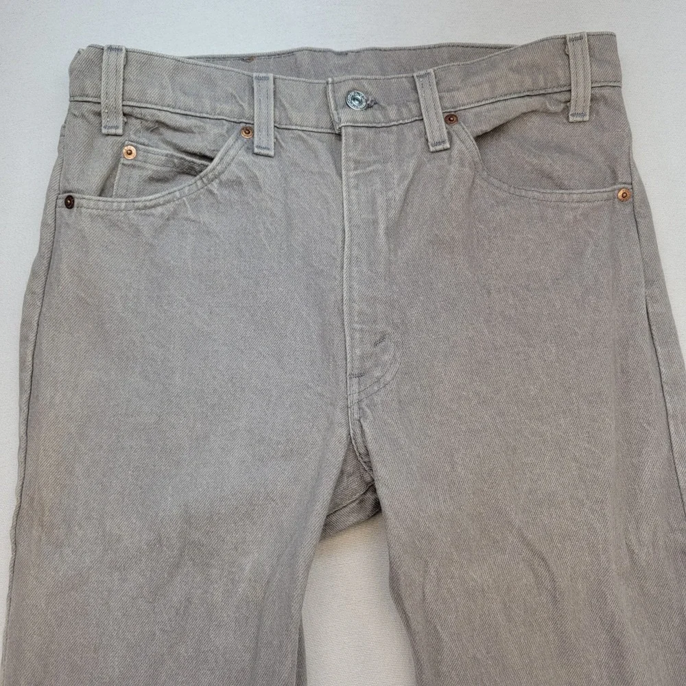 VTG 80s‎ Levis Jeans 40505 Mens 33x30 Gray Straight Light Wash Mid Rise Denim